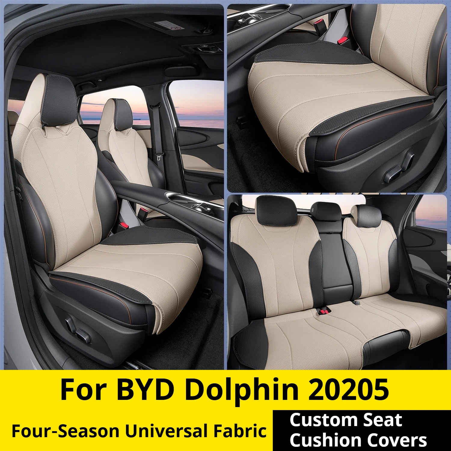 For BYD Dolphin 2025 Four‑Season Universal Seat Covers Cushion Protector Interior Modification Auto Accessories