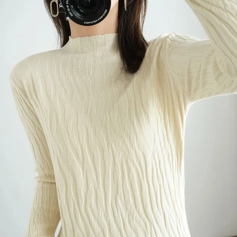 2024 Cashmere Turtleneck Women Sweaters Autumn Winter Warm Pullover Slim Tops Knitted Sweater Jumper Soft Pull Female