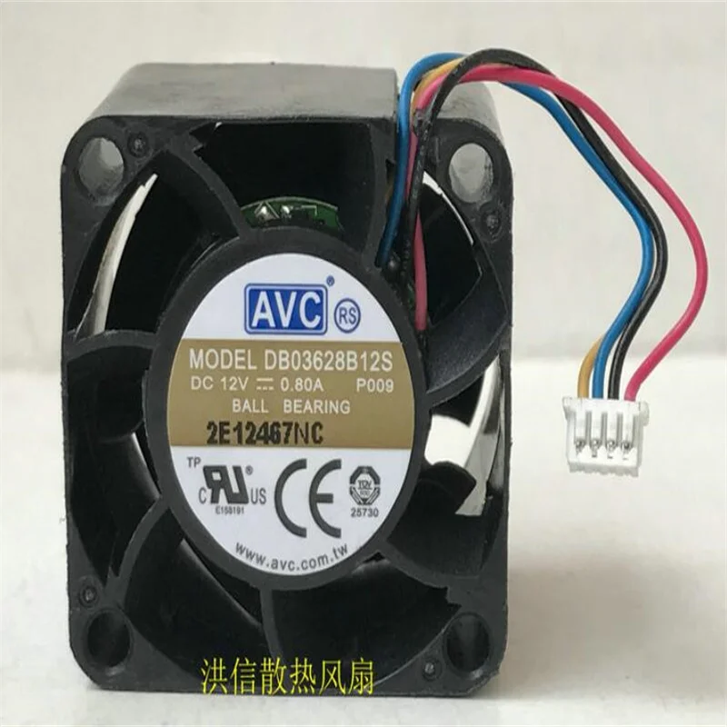 

Wholesale: original AVC DB03628B12S 12V 0.80A 3.6CM 36*28MM 4-wire fan with high speed and large air volume