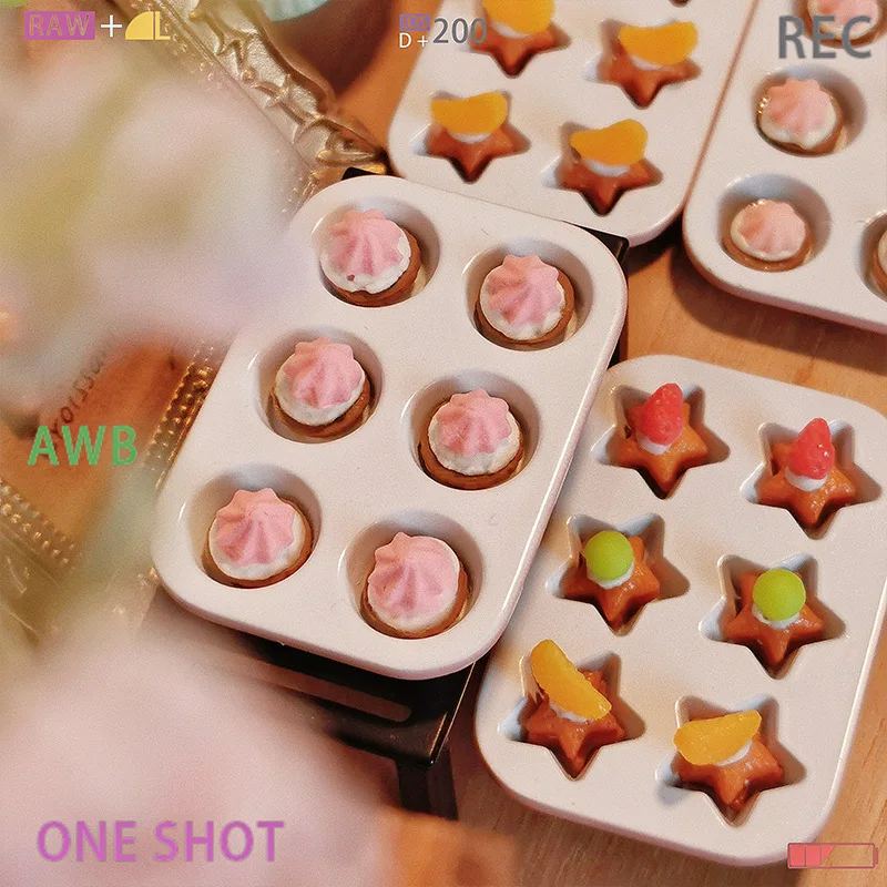 1:12 Miniatuur Model Taart Speelgoed Beeldje Bakken Kleine Taarten Koekjes en MoldI Poppenhuis Accessoires Simulatie Decoratie Speelgoed