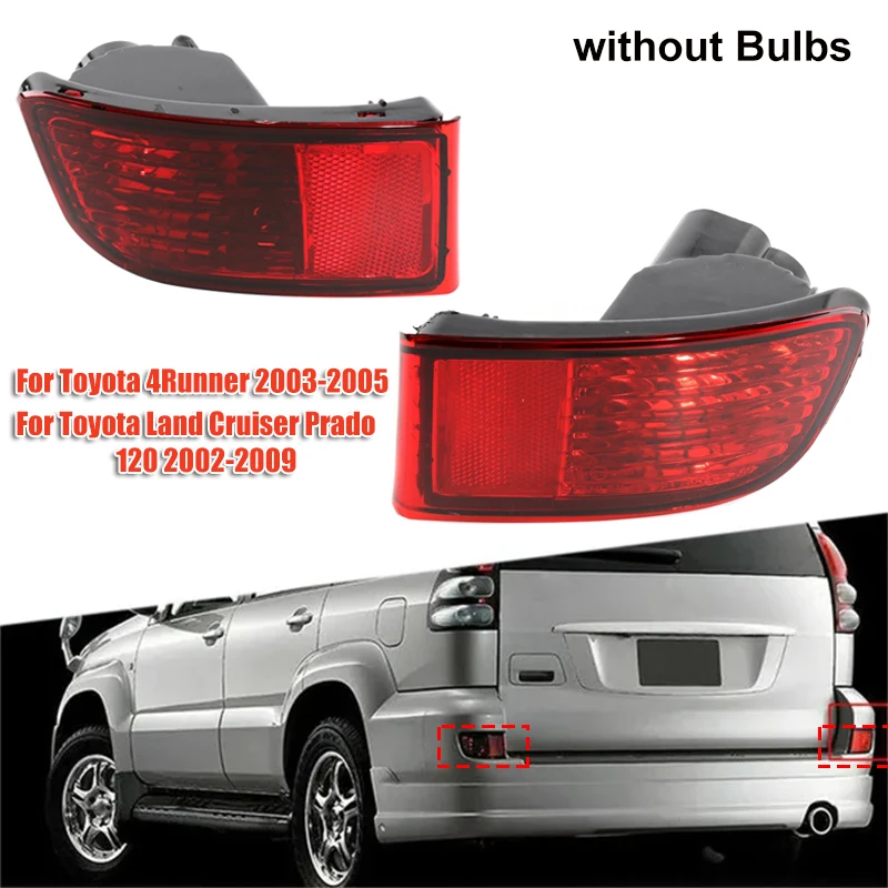 1//2pcs Car Rear Bumper Lamp Housing for Toyota 4Runner 2003-2005/Land Cruiser Prado 120 2002-2009