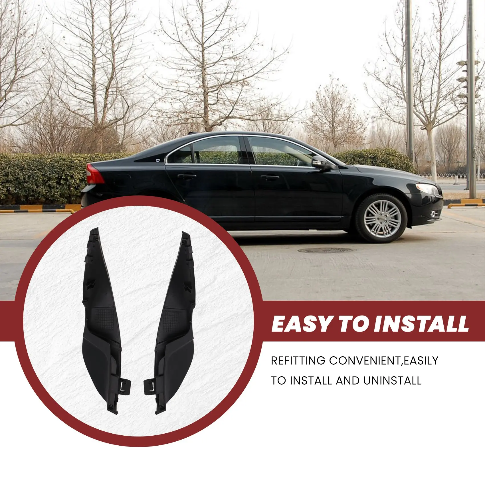 31218596 31218597   Voorkuippaneelafdekking Voorruitafvoerafdekking voor S80 (2007) V70 (2008) S80L