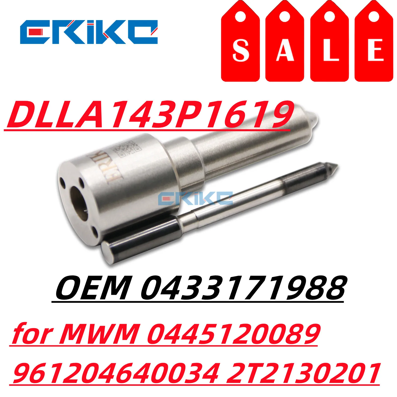 DLLA143P1619 Diesel Jet Nozzle DLLA 143 P 1619 Fuel Injector Pump Nozzle 0433171988 for MWM 0445120089 961204640034 2T2130201