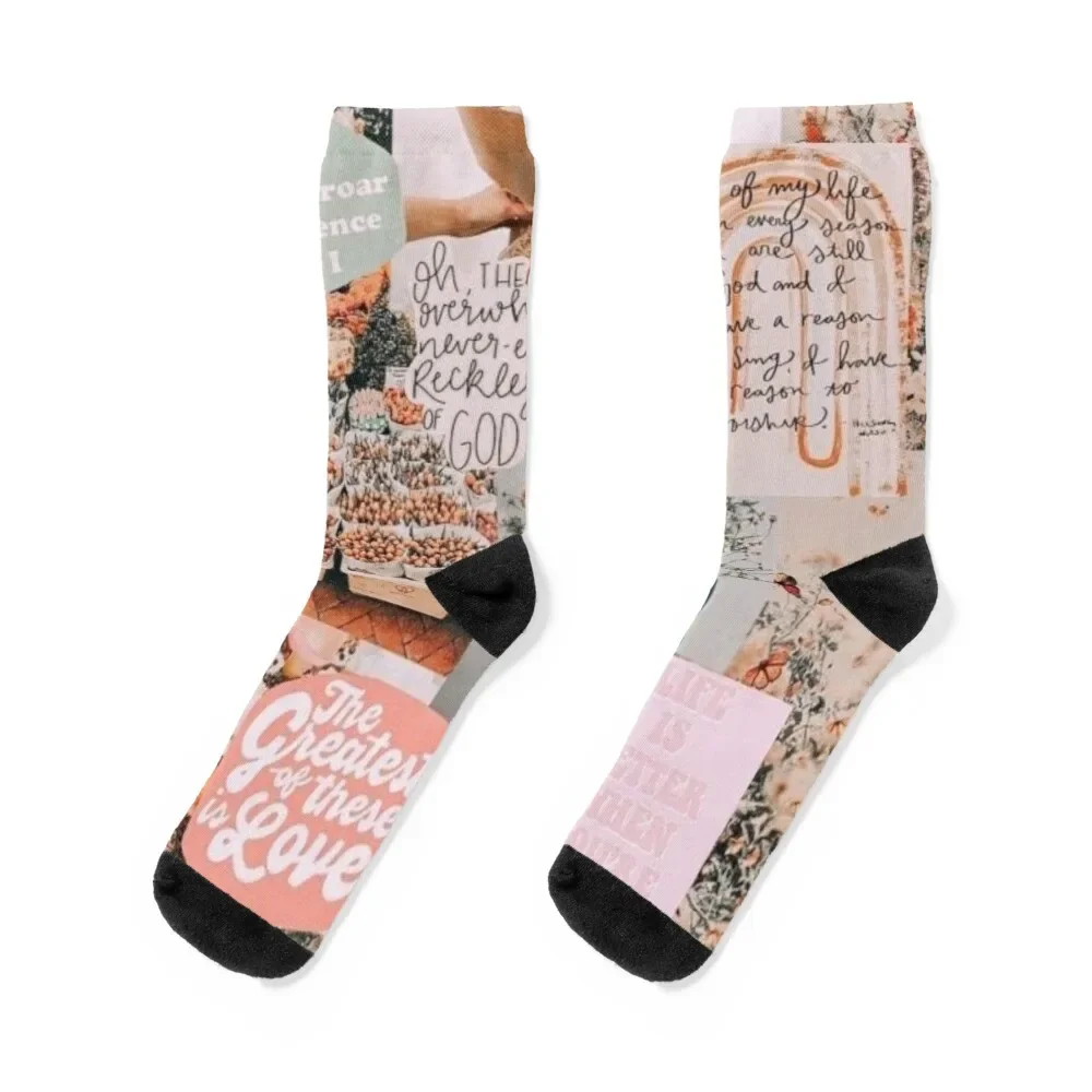 

christian collage Socks japanese fashion christmas gift Men Socks Luxury Brand Women's