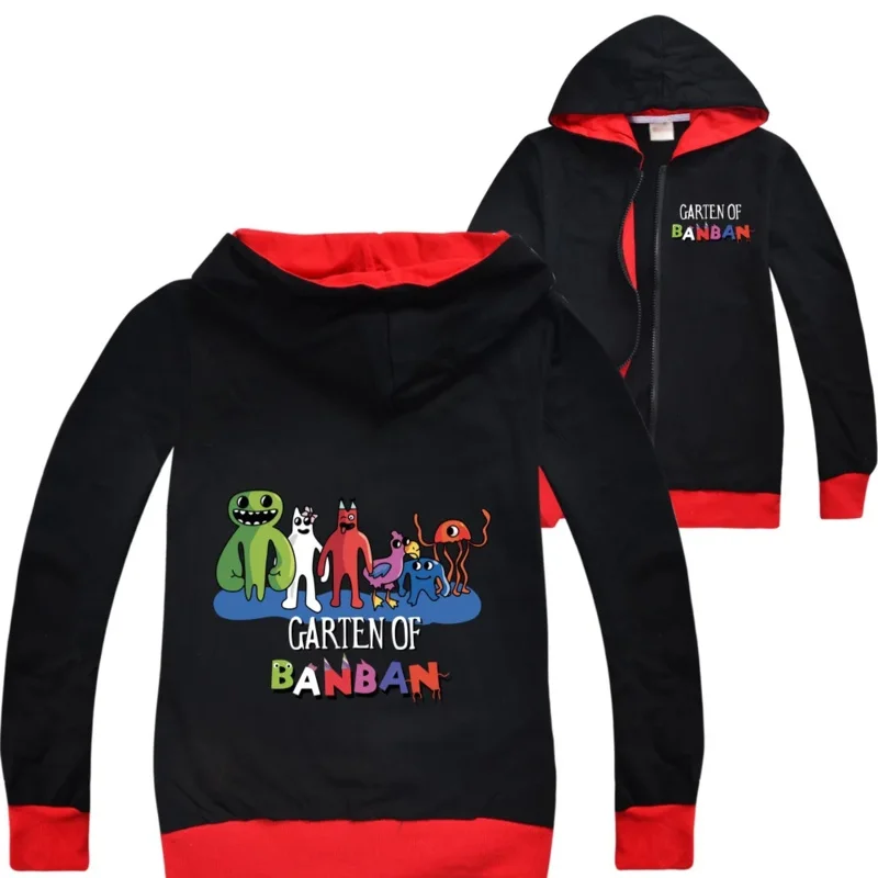 Ensemble veste et pantalon à fermeture éclair pour enfants, sweats à capuche, sweat-shirt, vêtements de sport, jardin de Banban, garçons, filles, enfants, automne