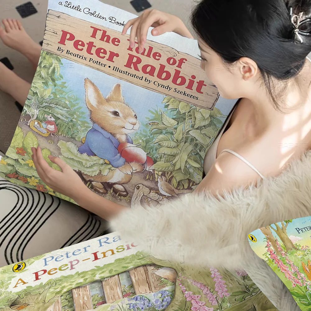 Cartoon P-Peter R-Rabbit Cushion Cover 30x50 Polyester Sofa Cushions Decorative Throw Pillows Home Decoration Pillowcover