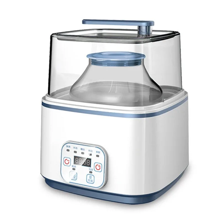 2025 Premium 2L Yogurtera de doble tanque - Máquina de fermentación de enzimas de vidrio con temporizador LED