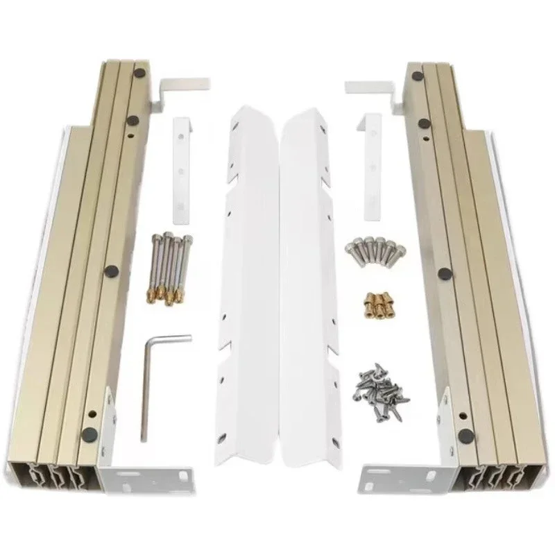 Upgrade Multifunctional Cabinet Table Drawer Slide Track Hidden Flat Push Multi-section Pull-out Telescopic Folding Guide Hardwa