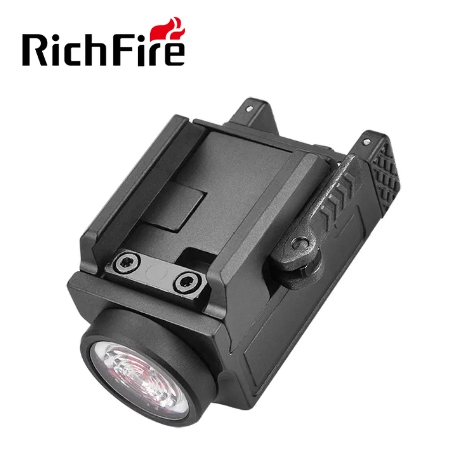 Richfire SFD-022 Pistol Flashlight 800 LM Tactical TYPE-C Gun Light Quick Release Strobe Torch with GL 20mm Picatinny Rail Mount
