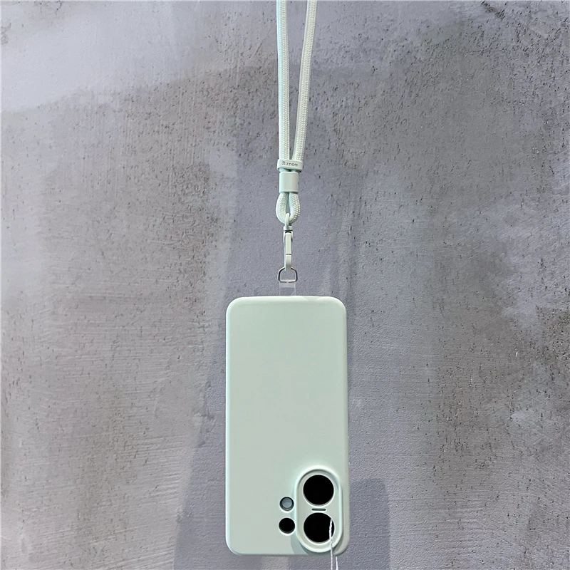 

Shockproof Soft Liquid Silicone Case For Vivo S30 Pro Mini vivo X200 Pro, Slim Skin Fleece Camera Protection Cover Lanyard Funda