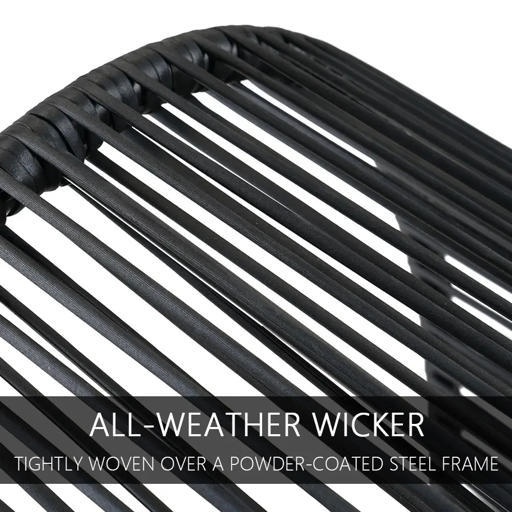 كرسي على شكل بيضة خارجي من البولي ايثيلين بلمسة نهائية من الخشب والحبوب كرسي محادثة مريح مع وسادة Olefin كرسي استرخاء كبير الحجم