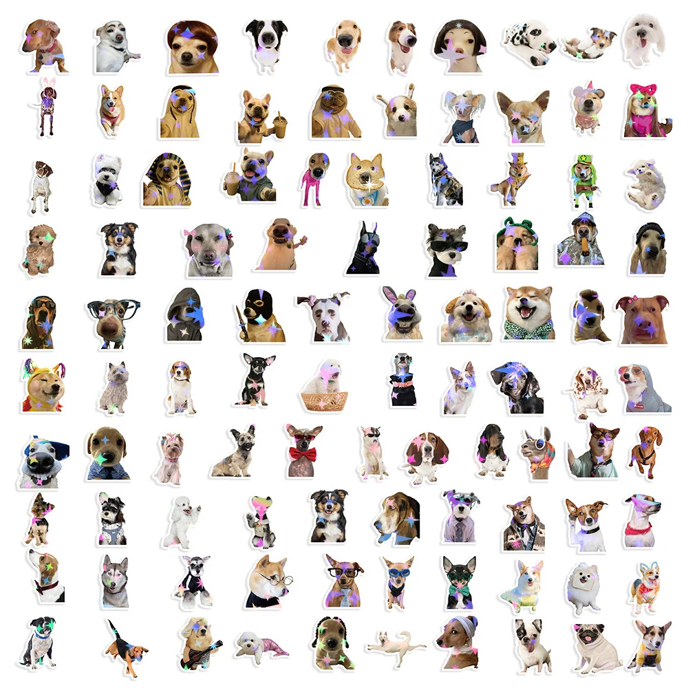 10/50/100/200 ชิ้นสุนัขตลกมีมสติกเกอร์สำหรับเด็กกราฟฟิตี้เครื่องเขียนกระเป๋าเดินทางโทรศัพท์แล็ปท็อปสมุดภาพกันน้ำสติกเกอร์น่ารัก