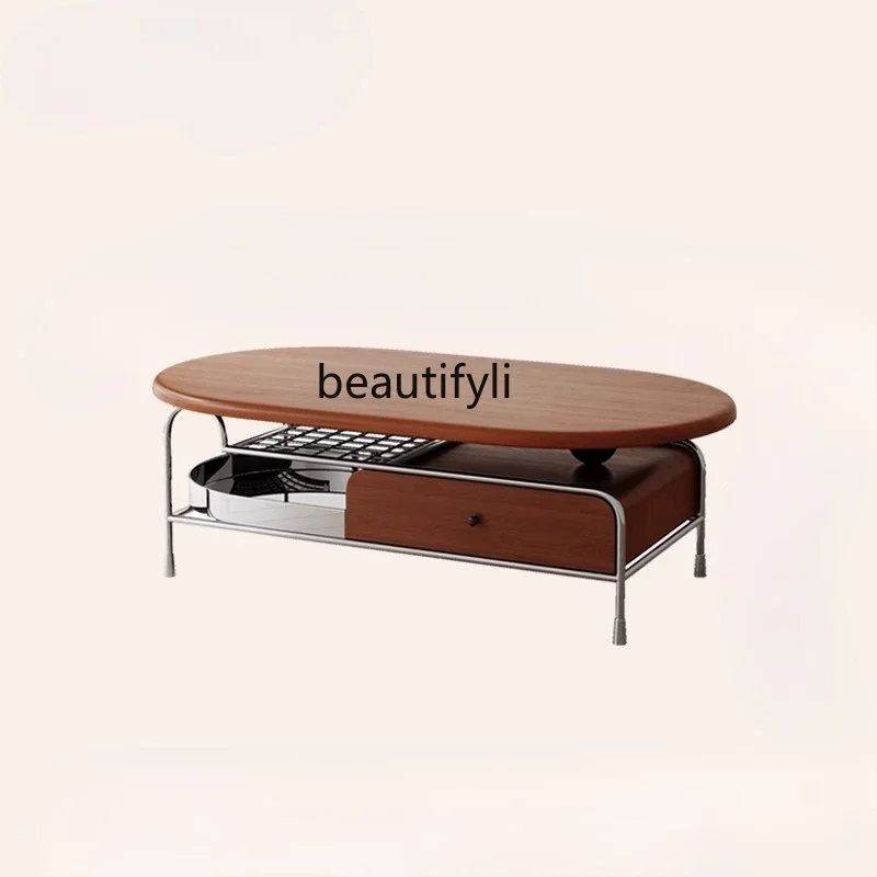 

ss CCoffee table living room household antique tea table solid wood small apartment French light luxury high-end coffee table