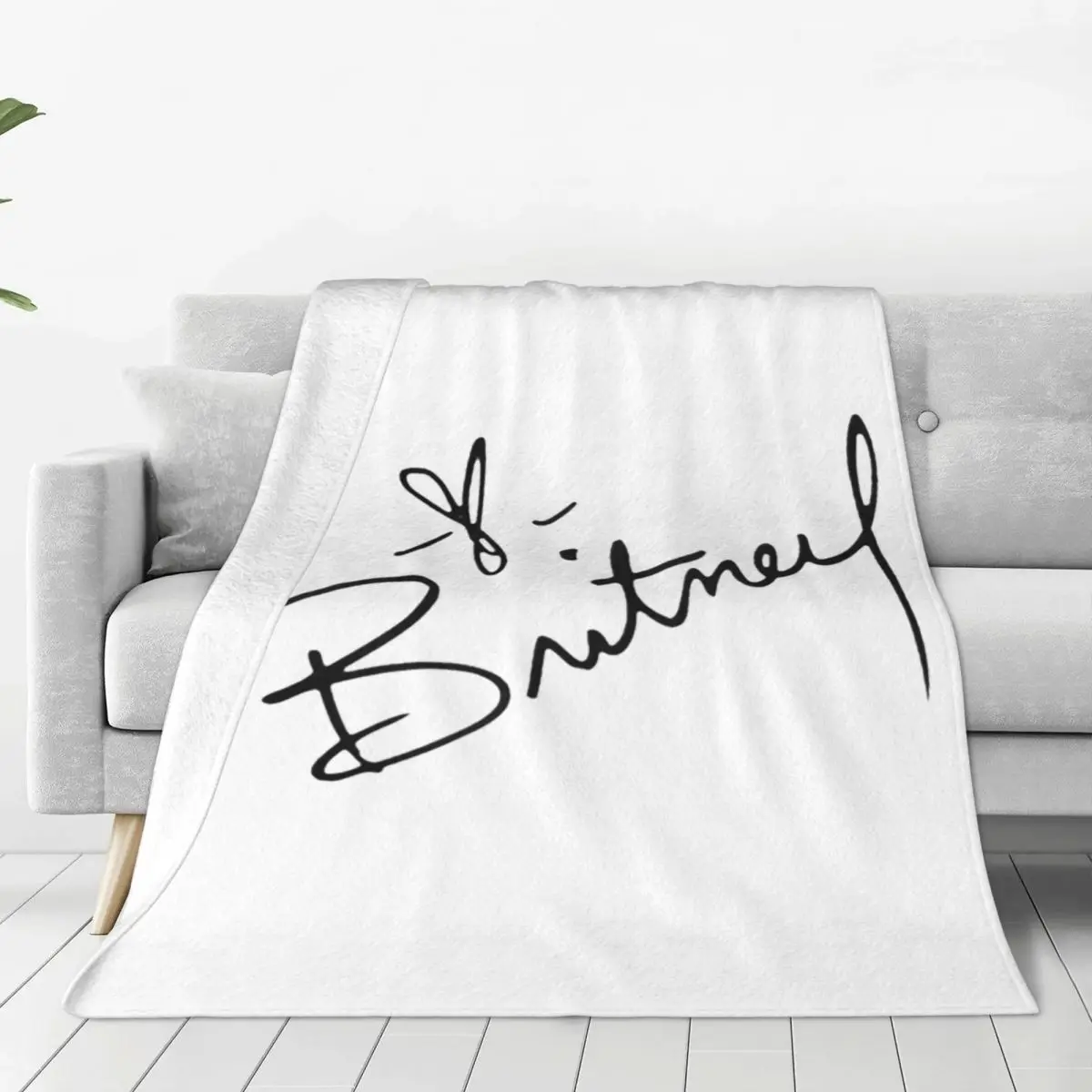 Britney Spears Signature Blankets Flannel Super Soft Sofa Throw Blankets For Couch Bedding Office Throws Bedspread Quilt