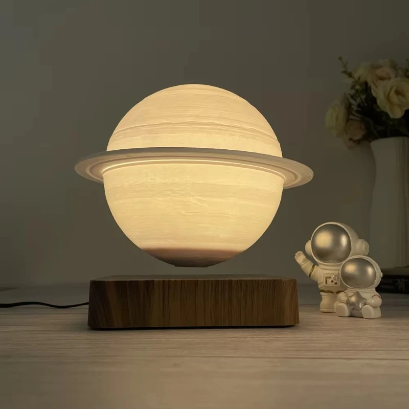 Unique Luminous Office Furniture Decorative Floating Light Emitting Diode Jupiter Mars Saturn Moon Reading Lamp Desk Lamp