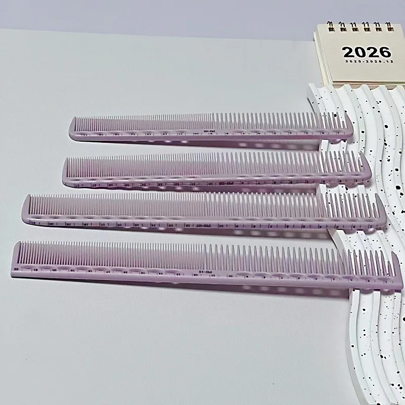 مشط أنماط متعددة مع مقياس صالون حلاقة أمشاط قص الشعر تصفيف الشعر المهنية فرشاة الشعر أدوات تصفيف صالون الشعر