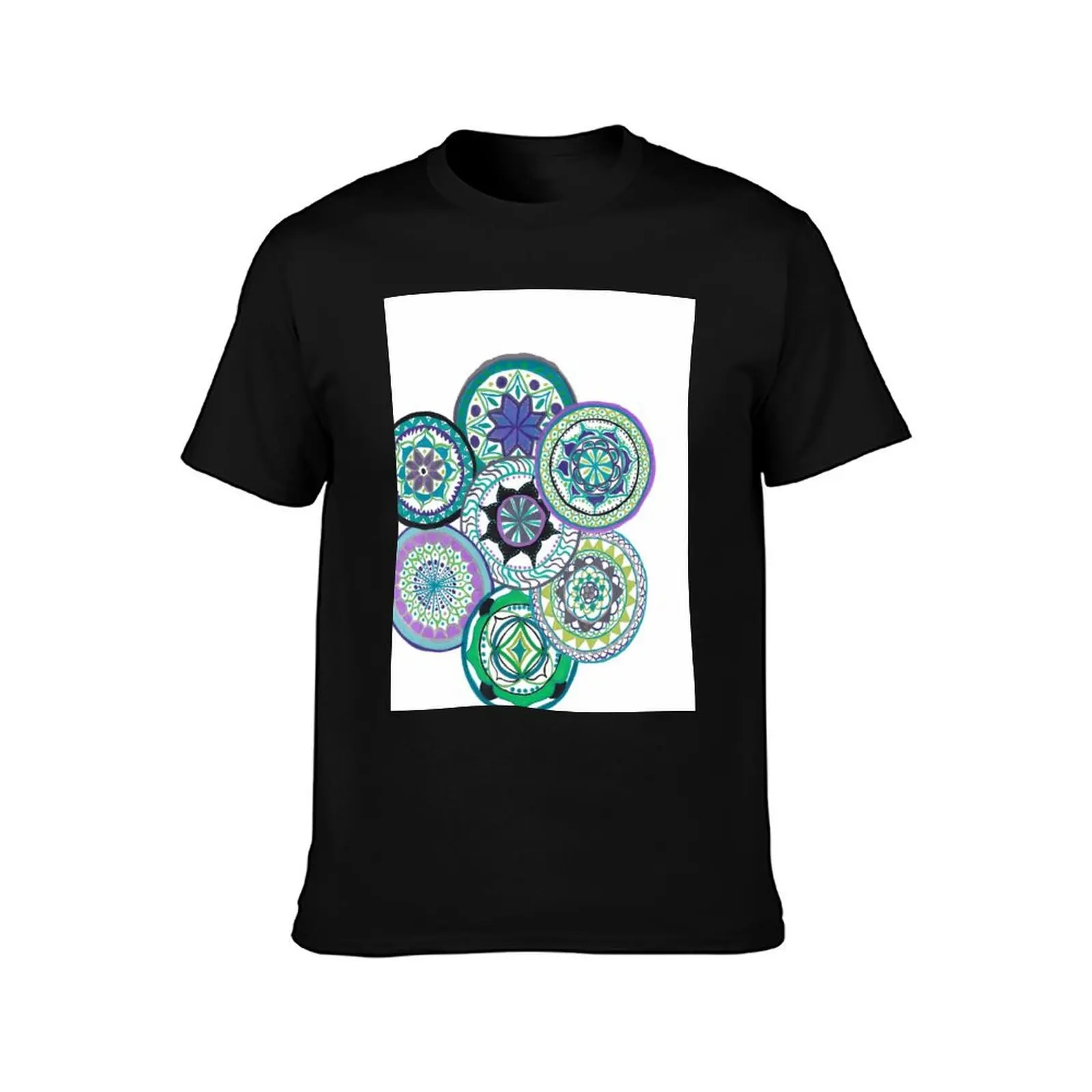 Miniature Mandalas T-Shirt Large Size Casual Tee Shirt T-Shirt