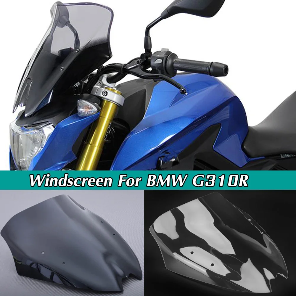 

Лобовое стекло мотоцикла для BMW G310R 2016 17 2018 2019 2020 2021 2022 G310 R, ветровые дефлекторы с двойным пузырьковым экраном, новинка
