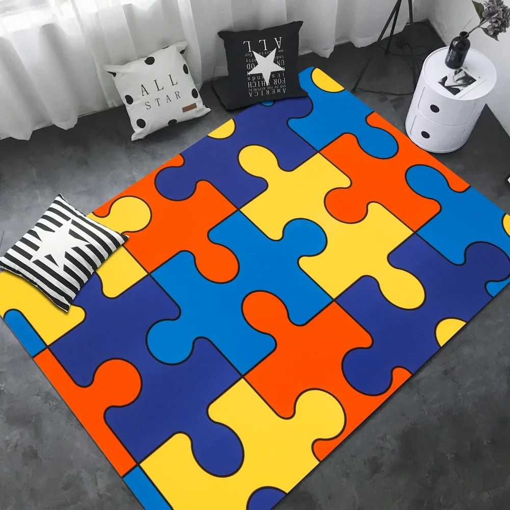 Puzzle Room Mats Nordic Style Home Doormat Bathroom-Toilet Mats Bedroom Hotel Decor Mat