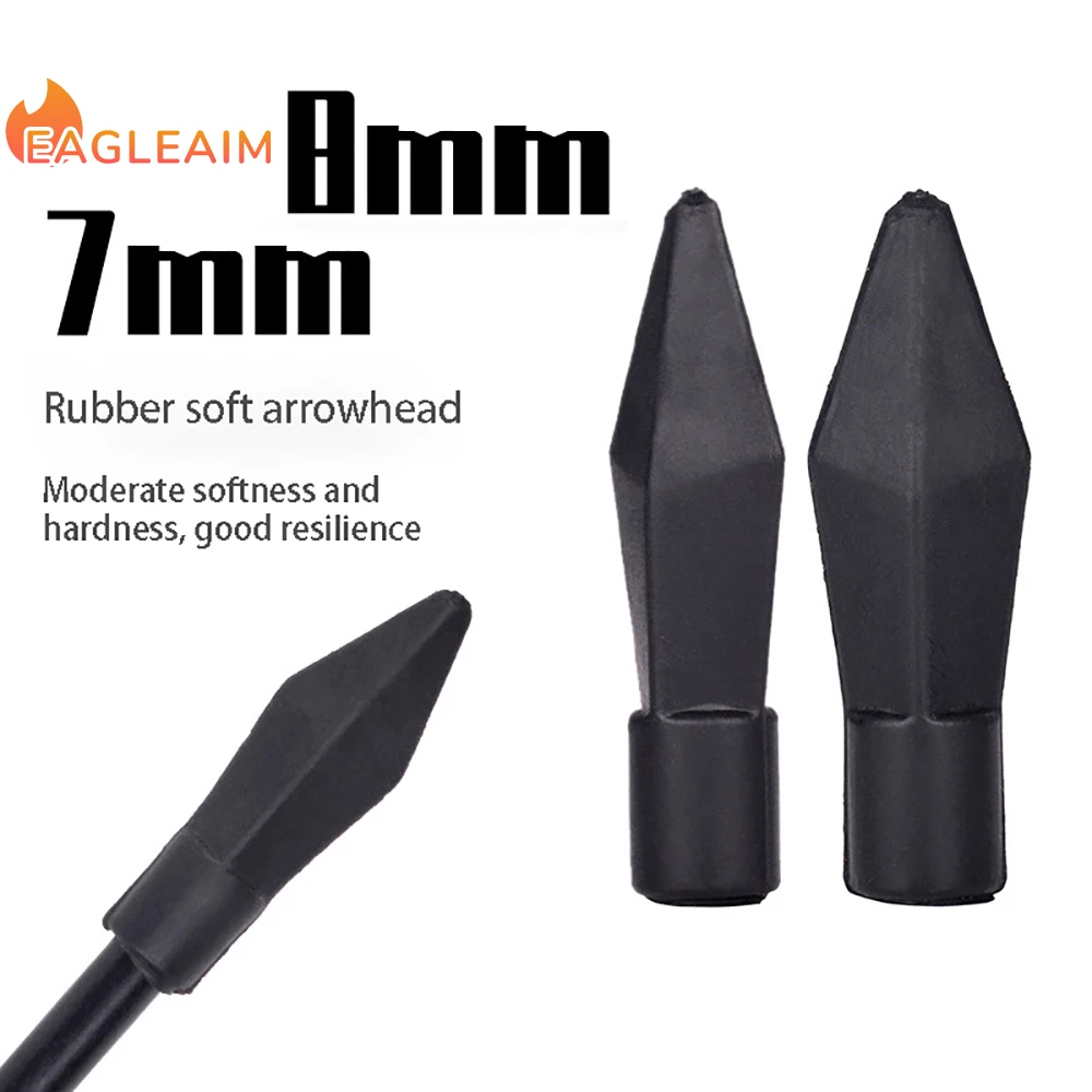 

10 шт., мягкие резиновые наконечники для стрельбы из лука, клей на мишень, наконечники для стрельбы из лука CS, стрельба из лука, охотничья игра ID7 мм 8 мм
