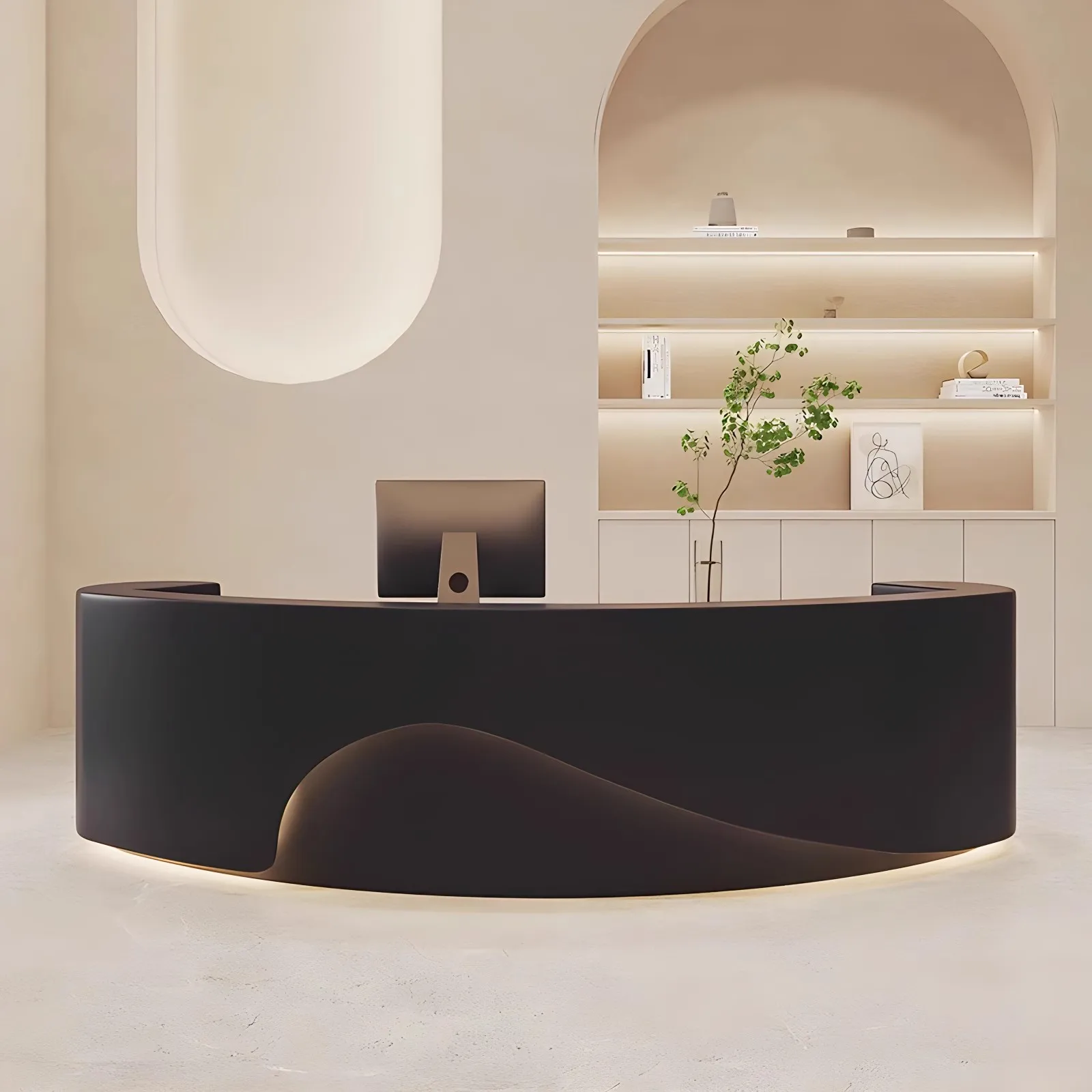 

&c Black Color Furniture Office Counter Design Used Reception Desk on Sale