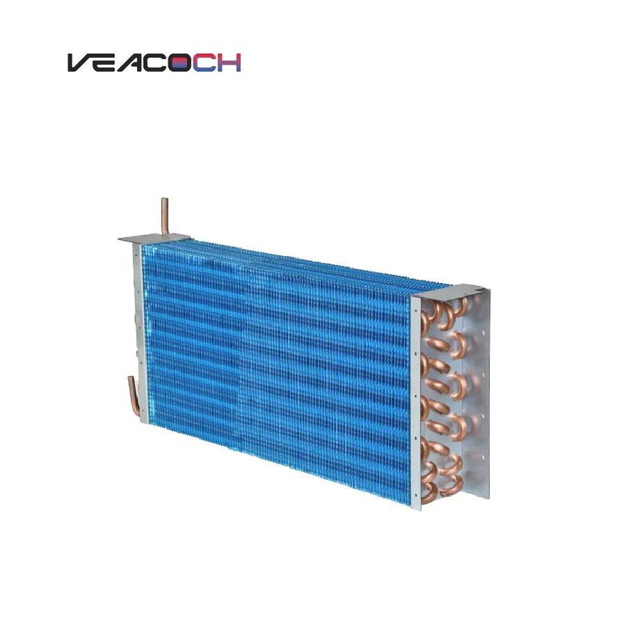 Refrigeration Heat Exchange Parts Customized Tube Fin Heater Heat Exchanger Components For DisplayCase Aluminium Evaporator Coil