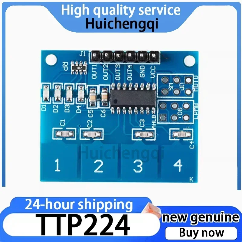 1PCS Genuine TTP224 4-channel Capacitive Touch Switch Digital Touch Sensor Module