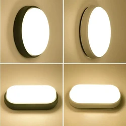 Round / Oval LED Moisture Proof Ceiling Lamp IP65 Waterproof Bathroom Outdoor Garden Yard Lamp, 16W 20W Modern Wall Lamp Light