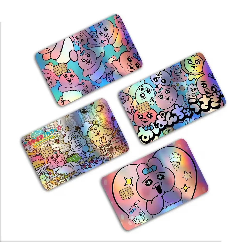 O-Opanchu Cute Usagi Laser Glitter Bank Card Stickers Fashion Multi Scene Art Decor Decals
