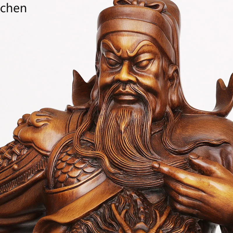 CZ Guan Gong Wealth God Floor Ornament for Hotel Lobby Decoration, Martial God of Wealth, Housewarming and Opening Gift