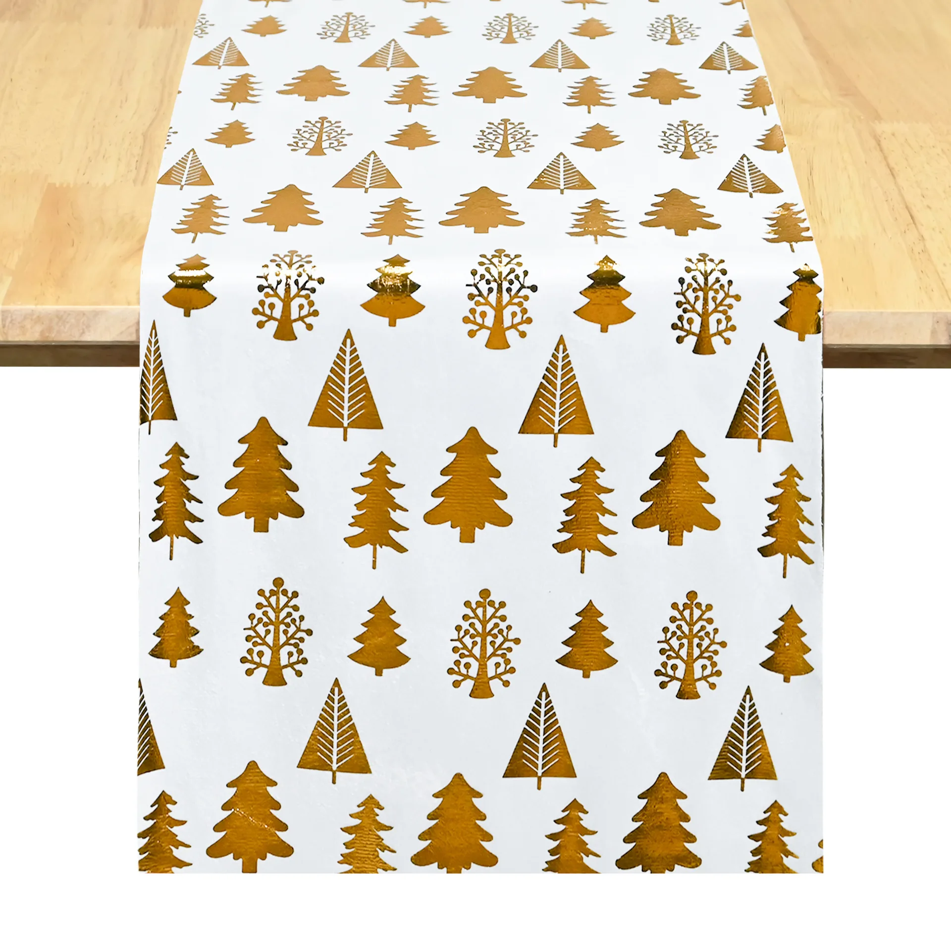 

CX White Pine Velvet Hot Stamping Table Flag Festive Party Decoration