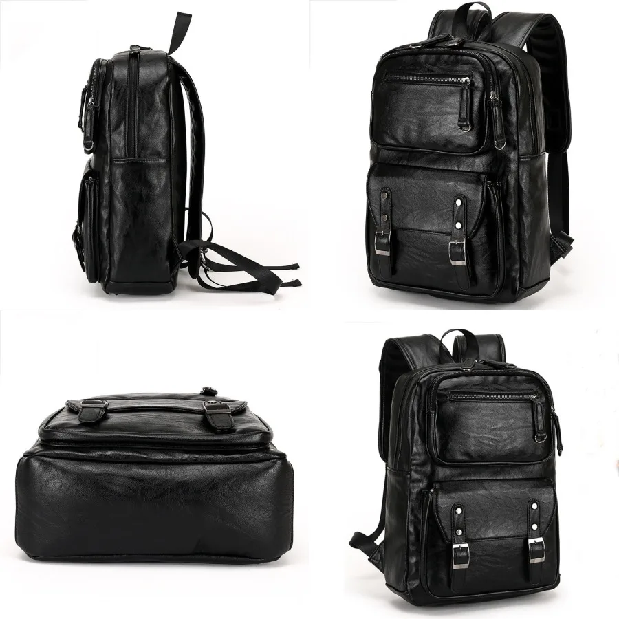 【New style】New men's bag genuine leather backpack men's backpack business casual large-capacity travel bag fashionable computer