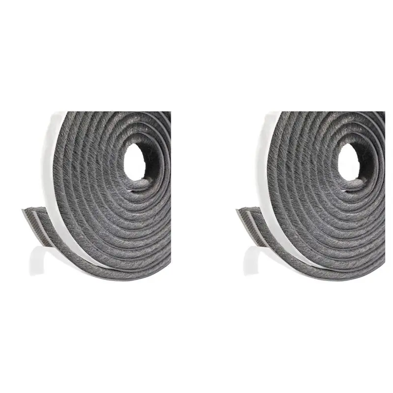 ABJN-2Pcs 33Ft/10M Self Adhesive Seal Strip Weatherstrip For Windows Doors Soundproofing,Windproof,0.35 Inchx0.6 Inch