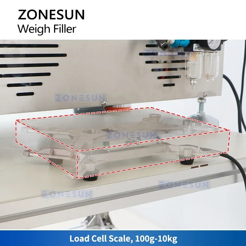 ZONESUN Thick Paste Filling Machine Weigh and Fill Machine Net Weight Filler Rotary Lobe Pump Filling Equipment ZS-RPW1Z