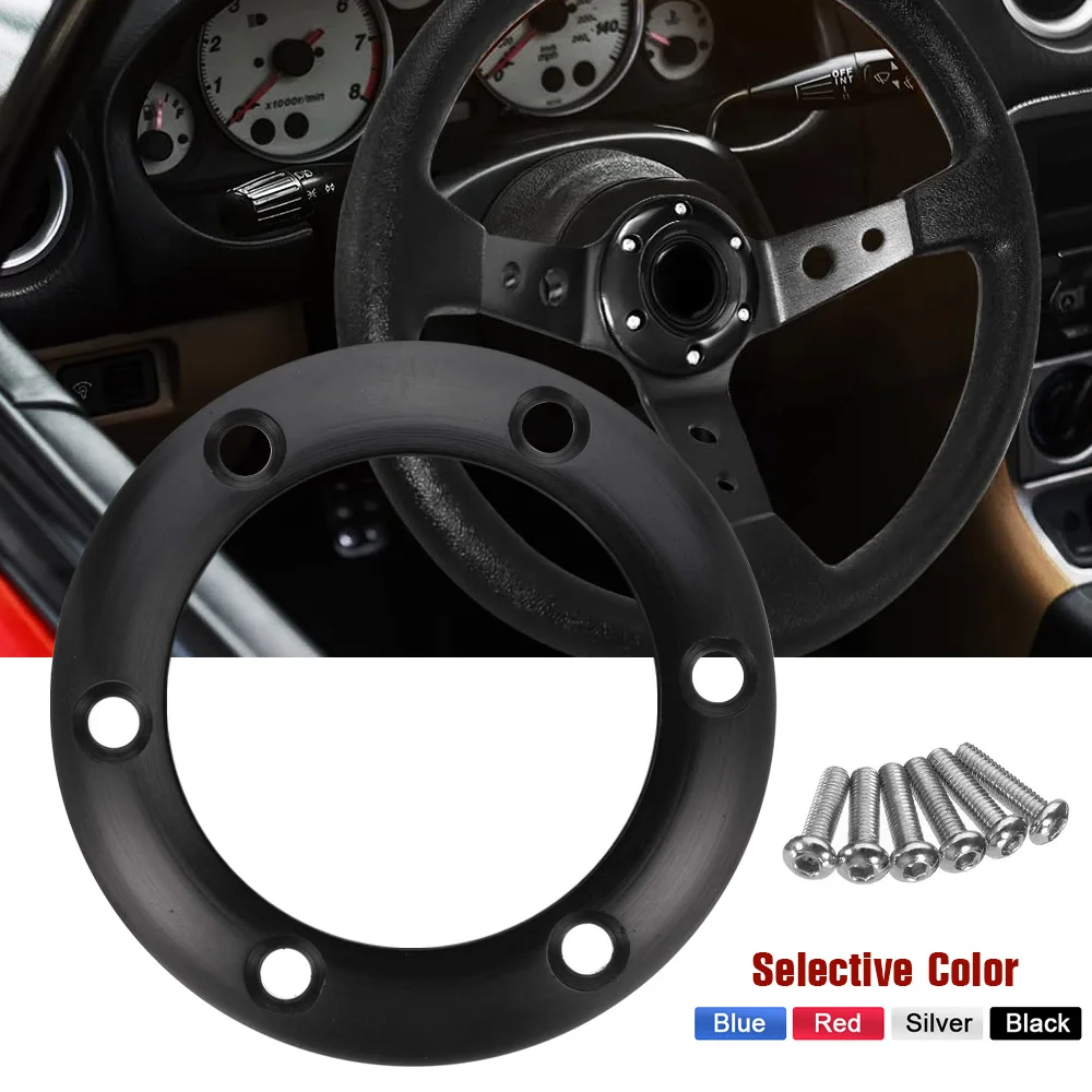 1pc Racing Car Steering Wheel Horn Button Center Ring and 6 Screws for MO/NRG 48MM Internal Diameter Accessories