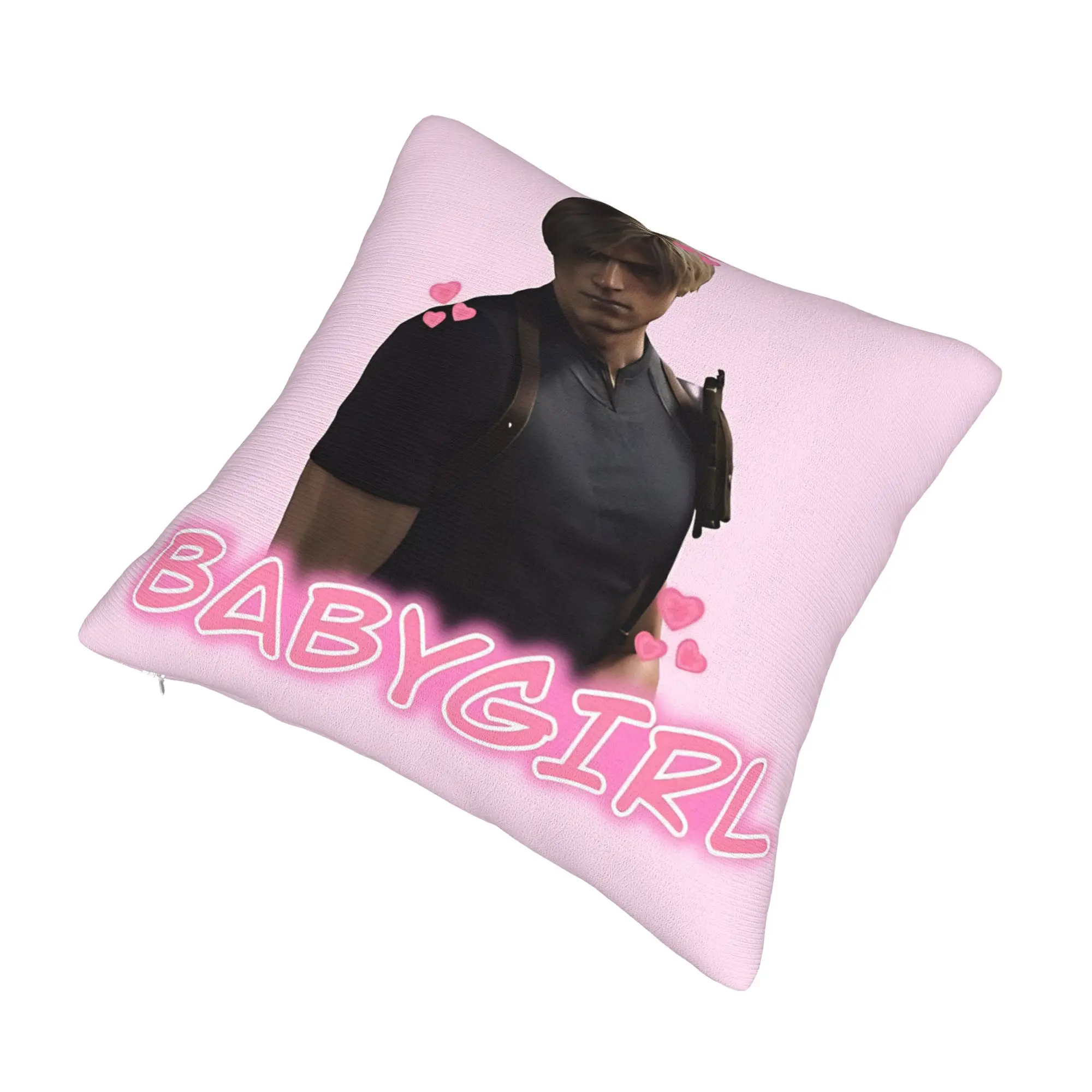 Leon Kennedy Babygirl Pillowcase Printed Polyester Cushion Cover Decorative  Throw Pillow Case Cover Home Zippered 45*45cm