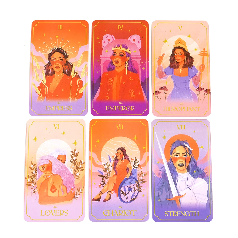 Lovely Ladies Tarot Deck, version complète avec les 78 cartes d\'un jeu de tarot typique