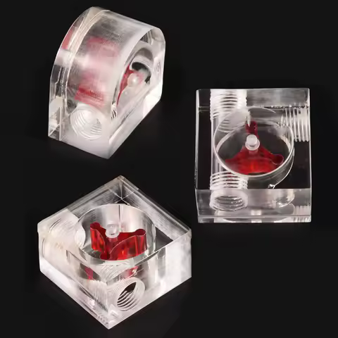 Acrylic Water Cooling Flow Meter G1/4 Thread 3 Impeller Flow Meter Indicator 2 Way 3 Way Optional for PC Water Cooling System