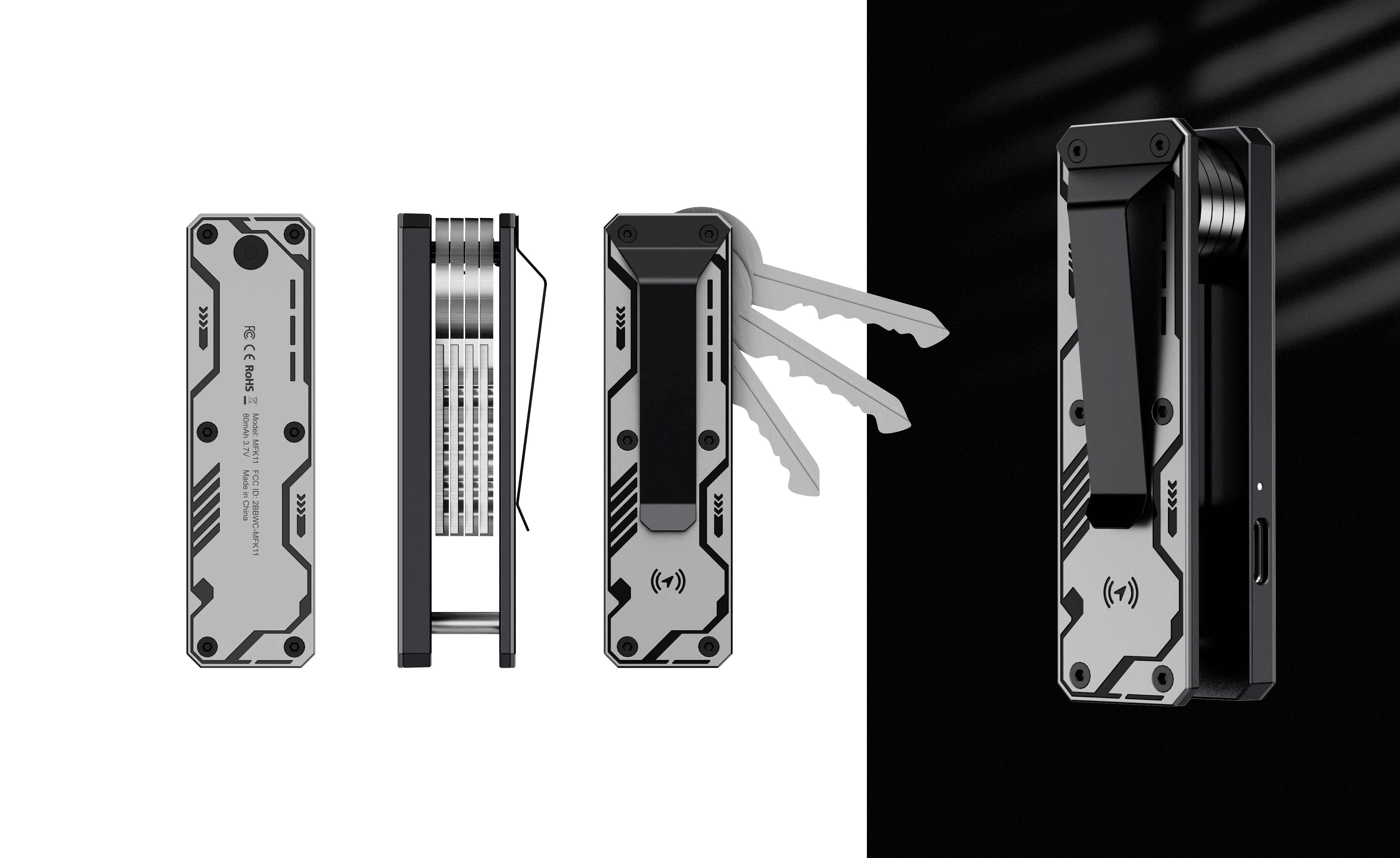 Zinc Alloy Find My Keychain Seamless Compatible with Apple Find My Key Organizer Smart Key Tracker