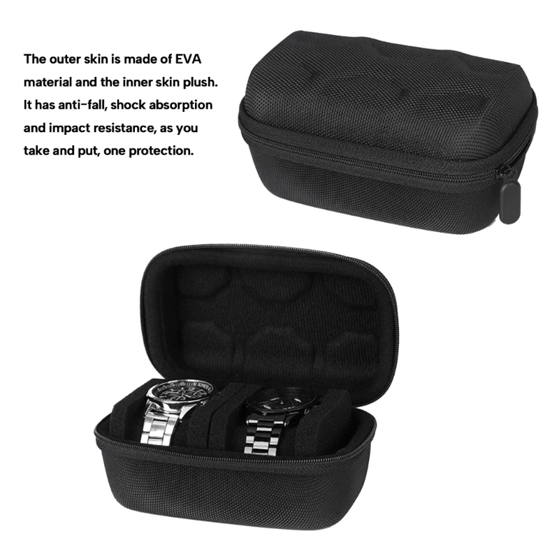 Anti Dust Watch Travel EVA Case Zipper Storage Coin Bag Wristwatch Box Waterproof Portable Watch Storage Box Shockproof