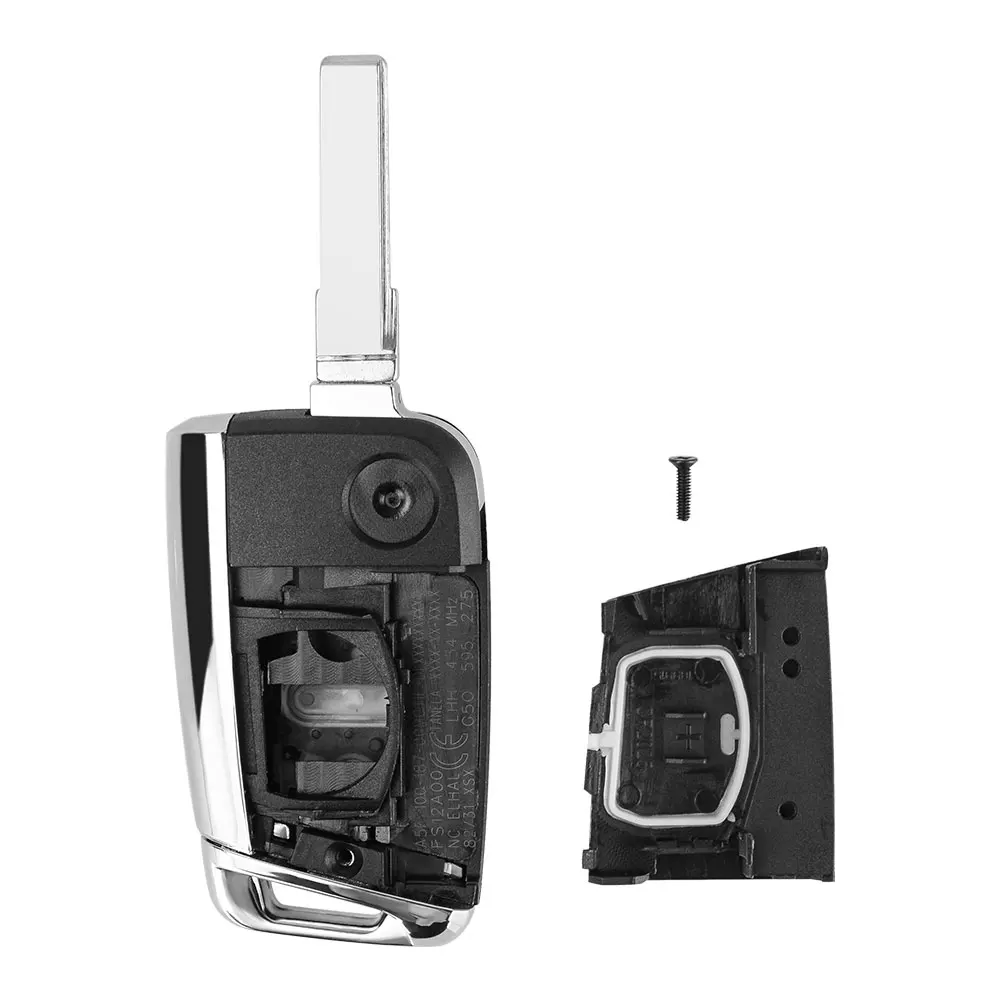 Корпус дистанционного автомобильного ключа Okeytech для VW Skoda Octavia A7 VW Golf 7 MK7 Seat Leon Pas plastic/Matt/Shinny Metal Type HU66 Blade
