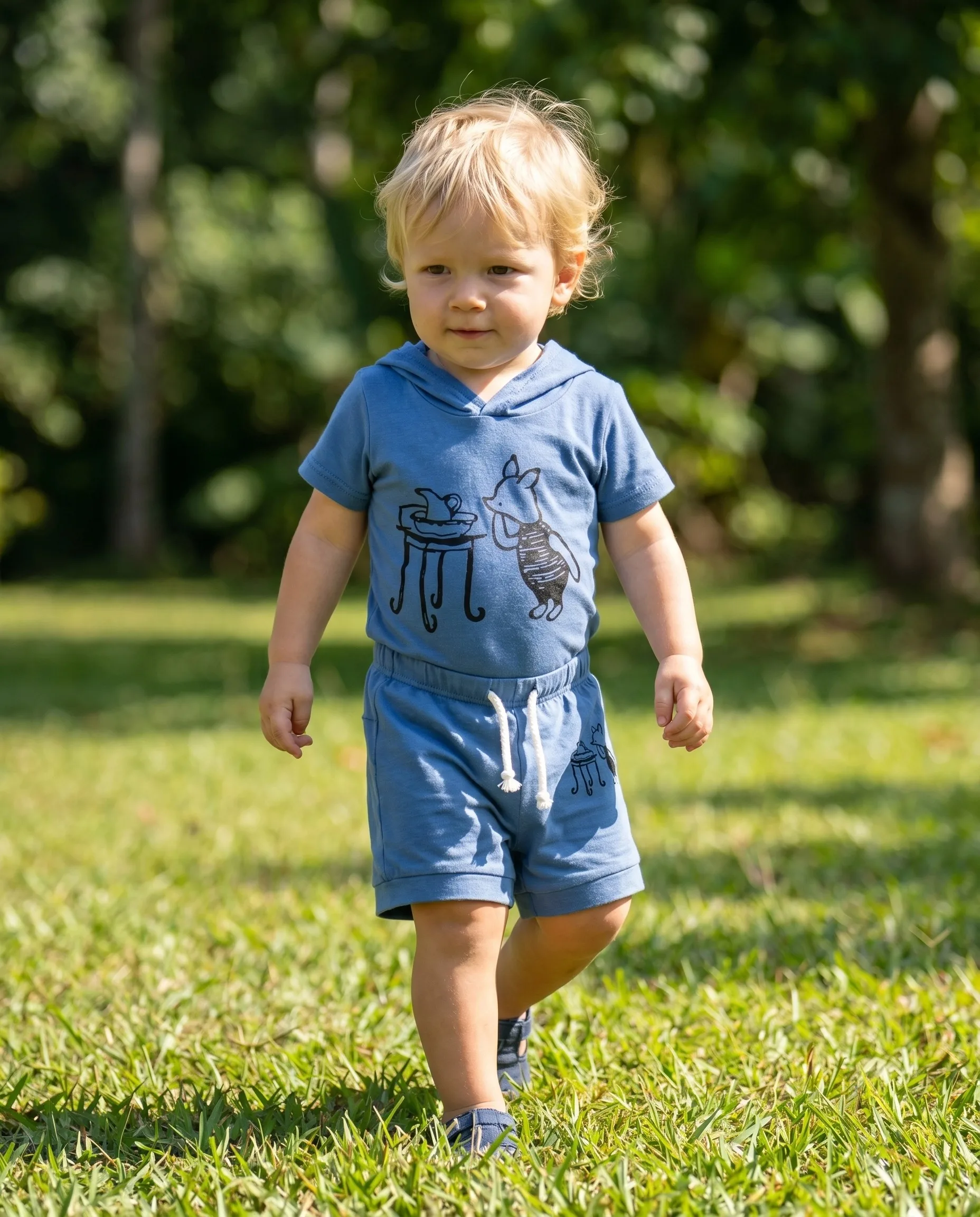 2-teiliges Sommer-Set für Babys mit Cartoon-Schweinchen-Motiv, süßer bedruckter Strampler + Shorts, cooler, lässiger Stil, für den Alltag/Zuhause/Fotoshooting, 0–12 Monate – Detail 1
