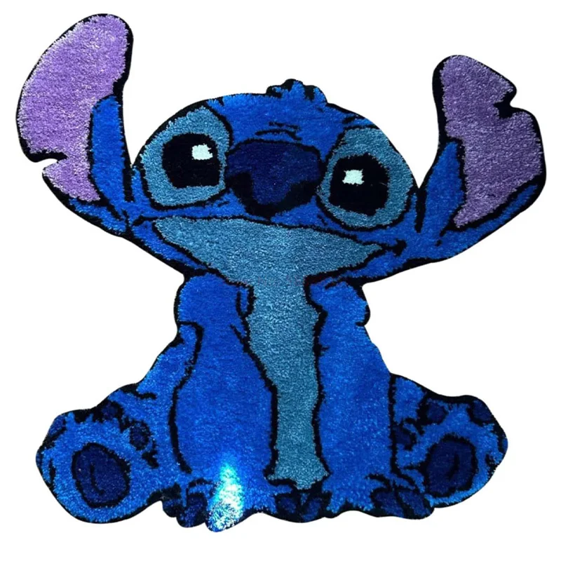 60cm New Disney Kawaii Stitch Anime Mat Carpets For Living Room Bedroom Girls Kids Room Nursery Home Decor Non-Slip Carpet Gifts