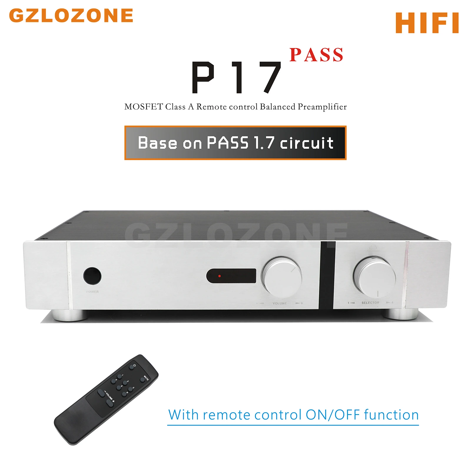 

HIFI PASS P17 MOSFET Class A Remote Control Balanced Preamplifier Base On PASS 1.7 Circuit