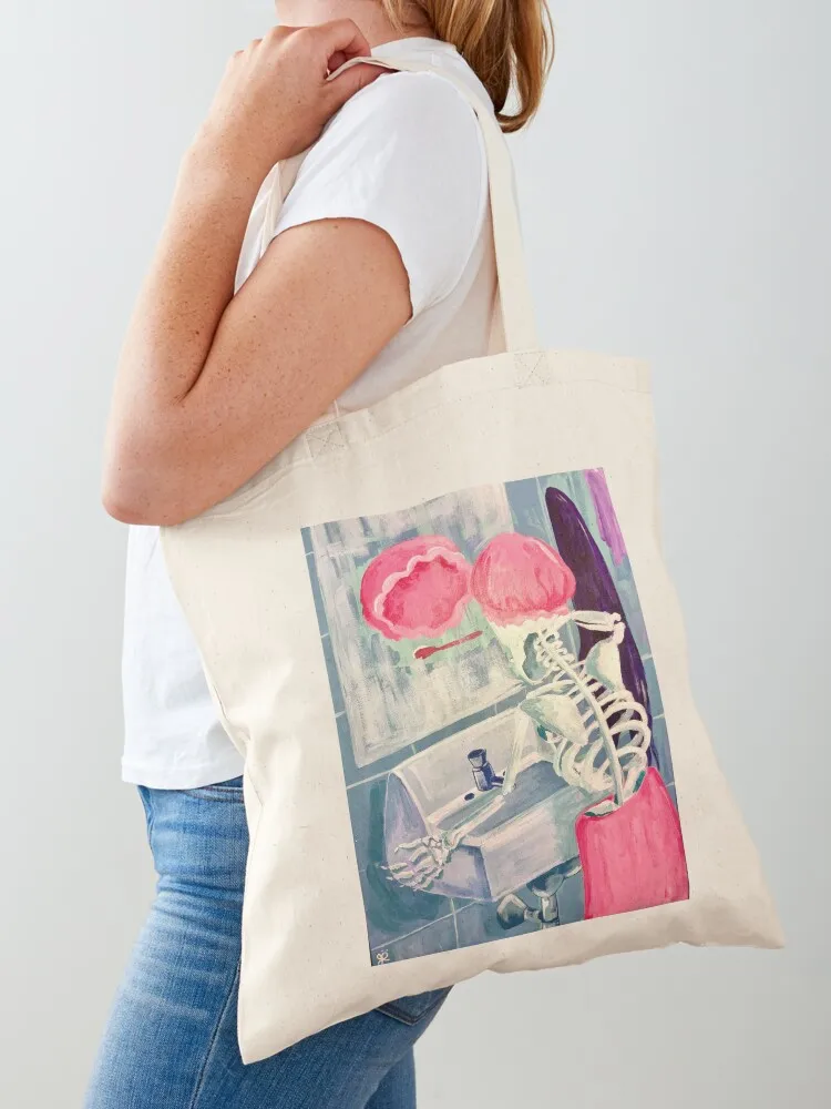 

The Grim Reaper Gets Ready Too Tote Bag shopping bag logo Women's beach bags Shopping bags shopper bags