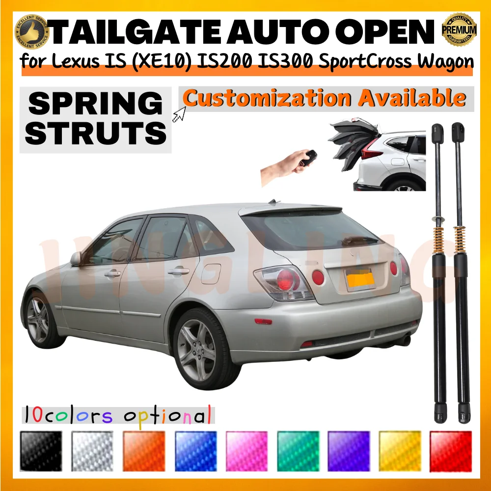 

Qty(2) Trunk Struts with Spring for Lexus IS (XE10) IS200 IS300 SportCross Wagon 1998-2005 Rear Tailgate Boot Lift Support Shock