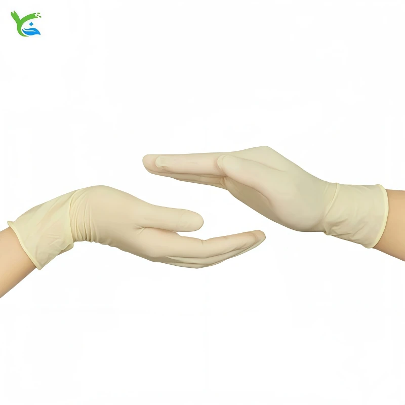 Wholesale 9-inch Disposable Purified latex gloves Smooth wear-resistant Thickened industrial protection Labor protection gloves