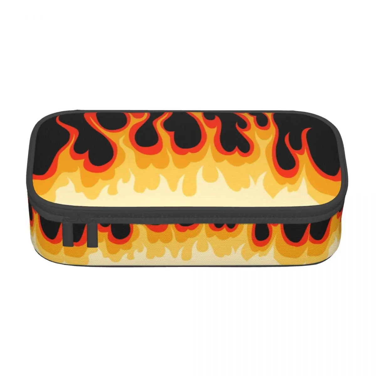 Customized Red Classic Racing Flames Pencil Cases for Boys Gilrs Large Capacity Hot Fire Pen Bag Box Stationery