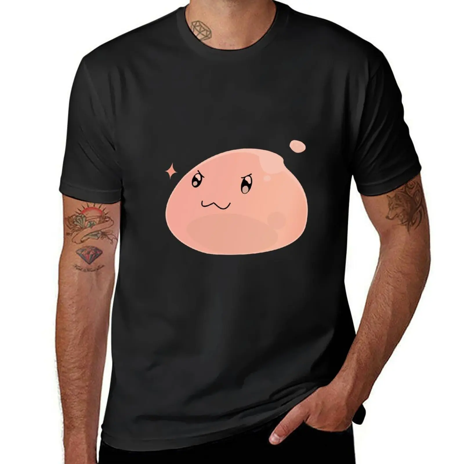 Ragnarok Online Poring T-Shirt summer clothes anime plus size tops sublime men clothings