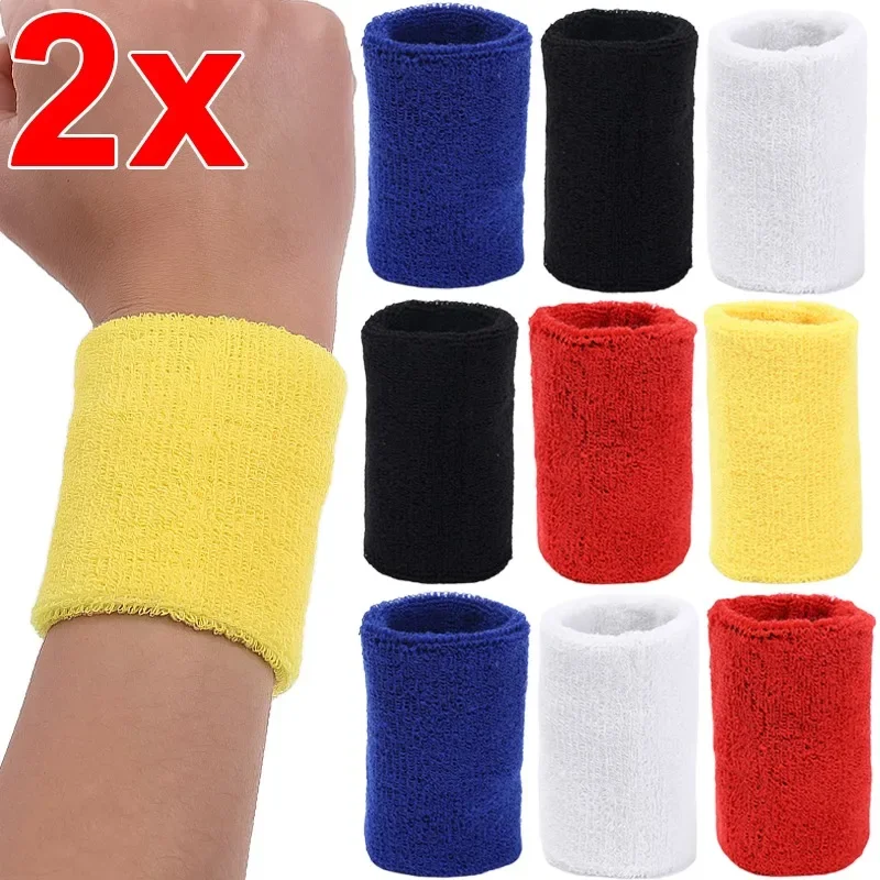 Cotton Wrist Wrap Sweatband Moisture Wash Towel Band Absorbent Wicking Athletic for Tennis Basketball Gym Run Wrist Support